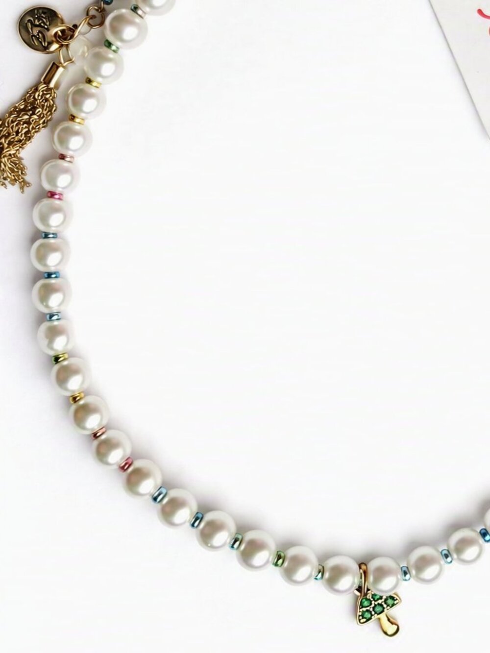 Betsey Johnson Pearl & Charm Necklace